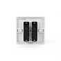Lieber Silk White 2 Gang 2 Way 10A Light Switch - Curved Edge