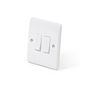 5 Pack - Lieber Silk White 2 Gang 2 Way 10A Light Switch - Curved Edge