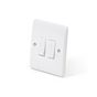 Lieber Silk White 2 Gang 2 Way 10A Light Switch - Curved Edge