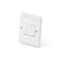 Lieber Silk White 3 Gang 2 Way 10A Light Switch - Curved Edge