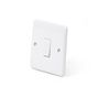 Lieber Silk White 1 Gang Intermediate Light Switch - Curved Edge