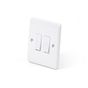 Lieber Silk White 2 Gang Intermediate Light Switch - Curved Edge