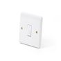 Lieber Silk White 20A 1 Gang Double Pole Switch Flex Outlet - Curved Edge