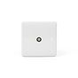 Lieber Silk White TV Coaxial Aerial Socket - Curved Edge