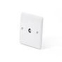 Lieber Silk White TV Coaxial Aerial Socket - Curved Edge