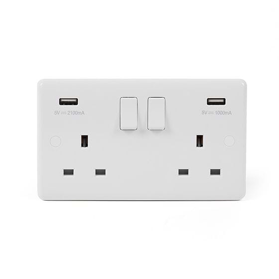 2 Gang USB Socket