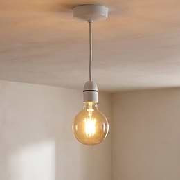 White Plastic Bulkhead Pendant Light