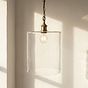 Grand Clear Large Glass Cylinder Pendant Light