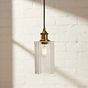 Cylinder Ribbed Glass Pendant Light
