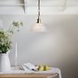 Prismatic Stepped Dome Glass Pendant Light