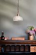 Prismatic Stepped Dome Glass Pendant Light
