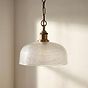 Prismatic Stepped Dome Glass Pendant Light