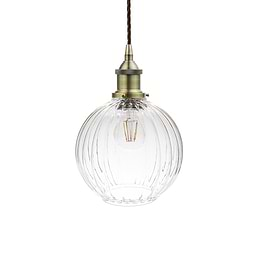 Glass round globe pendant light