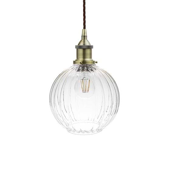 Glass round globe pendant light