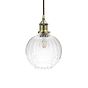 Glass round globe pendant light