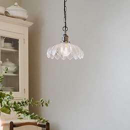 Organic Flora Clear Glass Pendant Light