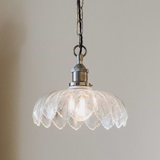 Organic Flora Clear Glass Pendant Light