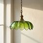 Organic Flora Green Glass Pendant Light