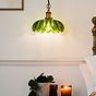 Organic Flora Green Glass Pendant Light