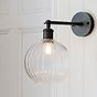 Henley Fluted Globe Glass Wall Light