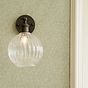 Henley Fluted Globe Glass Wall Light