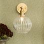 Henley Fluted Globe Glass Wall Light
