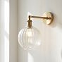 Henley Fluted Globe Glass Wall Light