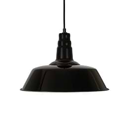 Black Industrial Dish Pendant Light