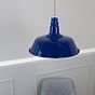 Midnight Blue Industrial Pendant Light - Argyll - Soho Lighting