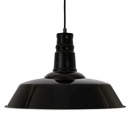 Gloss Black Large Industrial Pendant Light - Large Argyll - Soho Lighting