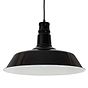 Large Gloss Black Industrial Pendant Light - Large Argyll 