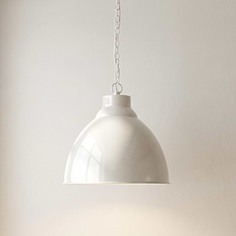 Clay White Cream Vintage Pendant Light - Oxford - Soho Lighting