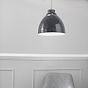 Oxford Vintage Pendant Light Leaden Grey Slate No Chain - Soho Lighting