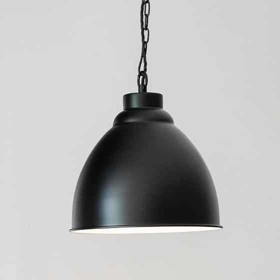 Matt Black Vintage Pendant Light - Oxford - Soho Lighting