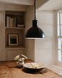 Wardour Industrial Bay Pendant Light Squid Ink Navy Blue 