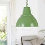 Compton Chalk Green Industrial Bell Pendant Light