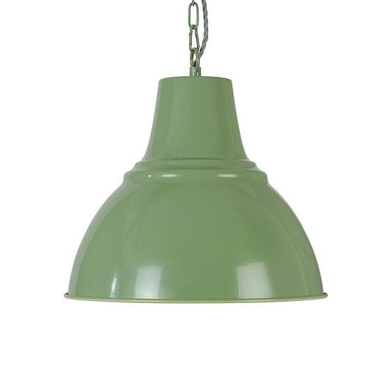 Green Industrial Pendant Light