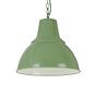 Compton Chalk Green Industrial Bell Pendant Light