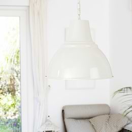 White Industrial Pendant Light