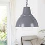 Compton French Grey Industrial Bell Pendant Light