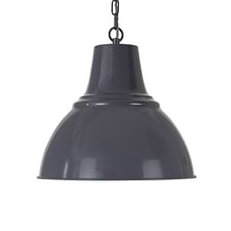 Compton Leaden Grey Industrial Bell Pendant Light - Soho Lighting