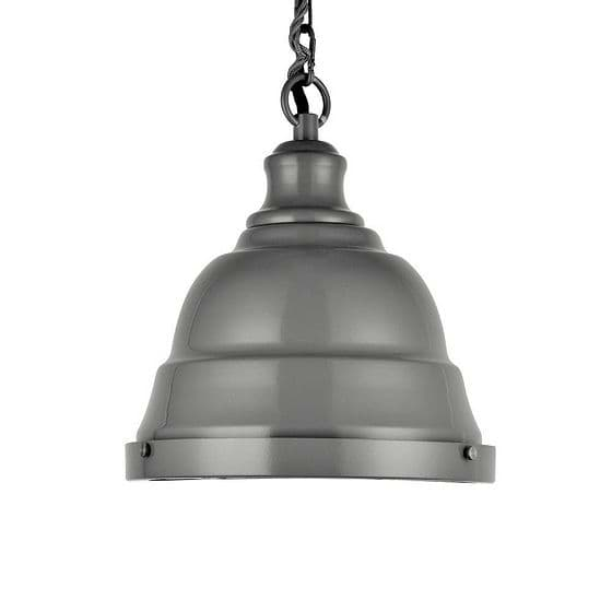 Ganton Small Vintage Pendant Light French Grey - Soho Lighting