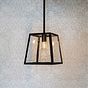 Small Geo Trapeze Metal and Glass Lantern Pendant Light - Ludlow Collection