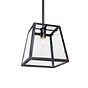 Small Geo Trapeze Metal and Glass Lantern Pendant Light - Ludlow Collection