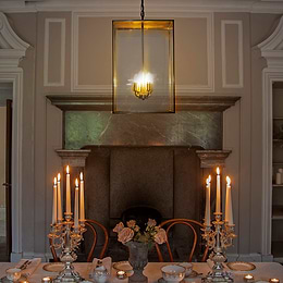 Brass Lantern Pendant Light
