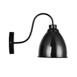 Soho Lighting Gloss Black Oxford Vintage Wall Light