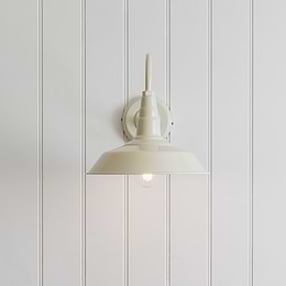 Clay White Cream Industrial Wall Light - Argyll - Soho Lighting