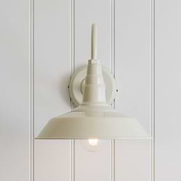 Clay White Industrial Wall Light