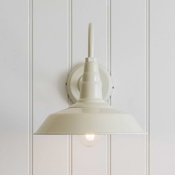 Clay White Cream Industrial Wall Light - Argyll - Soho Lighting