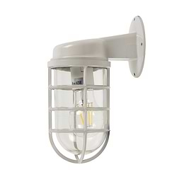 white bathroom wall light